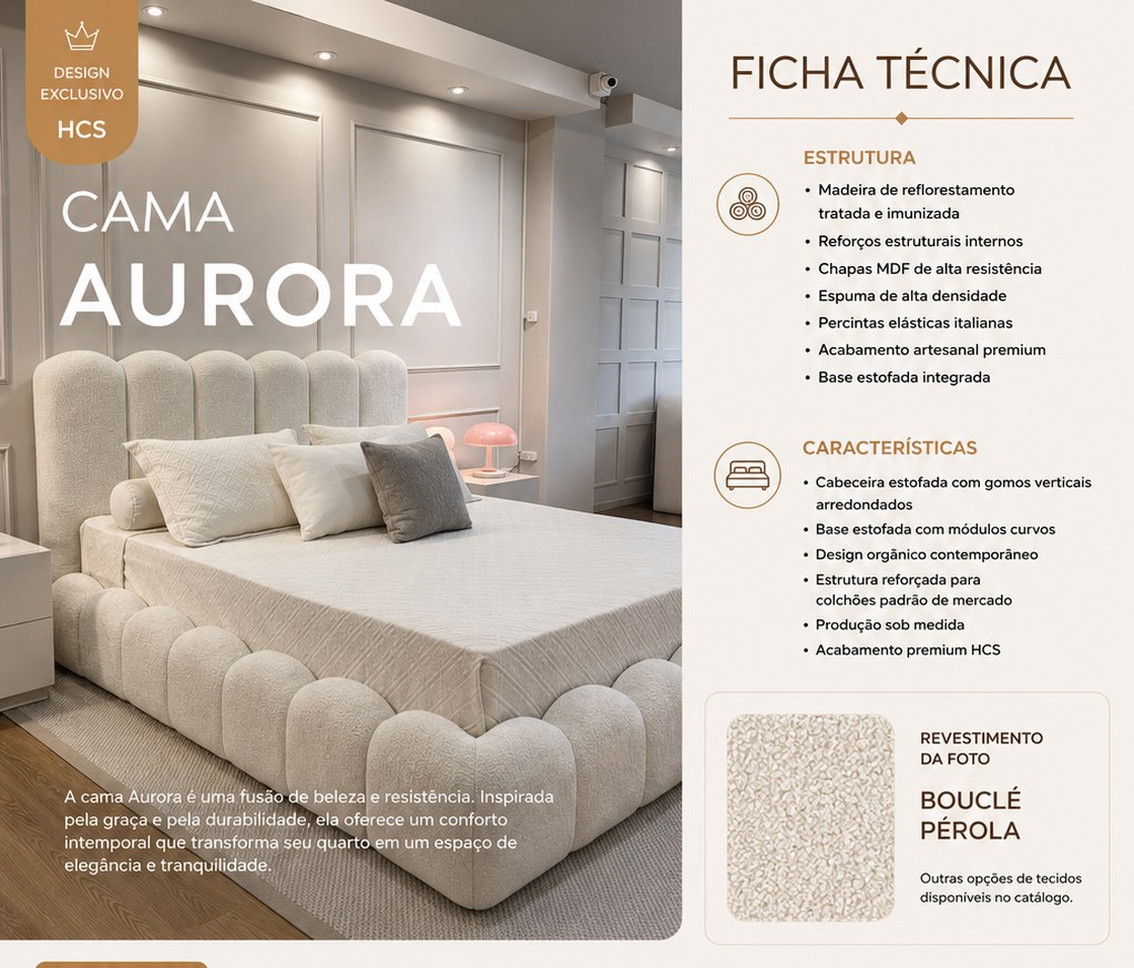 Cama Aurora Bouclé